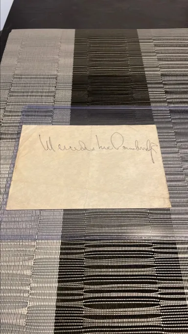 Mercedes McCambridge SIGNED CUT AUTO (1916-2004)