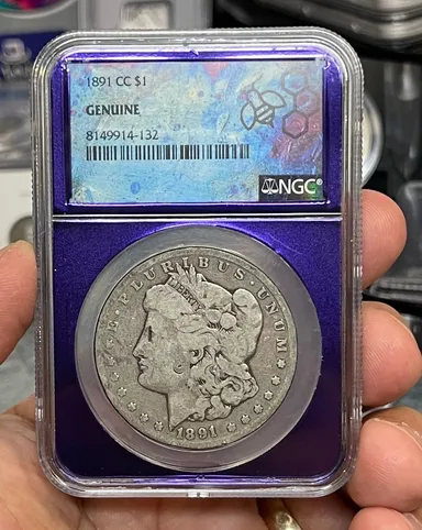 1891 CC Morgan Silver Dollar - Trader Bea Purple Core