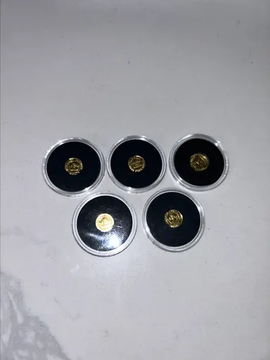1/4gram x5 gold coins.