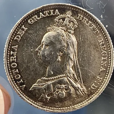 1887 Great Britain Shilling .925 Silver KM# 761
