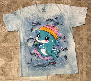 GuzFurbished SHADOW THE DOLPHIN Blastover The Mountain Dolphins T-shirt Size M