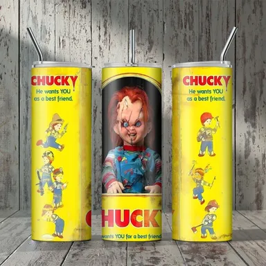 Chucky doll box tumbler
