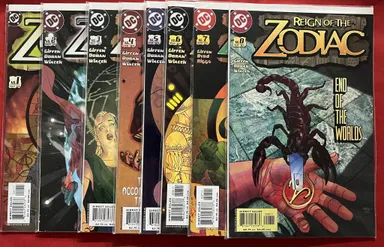 2003 DC Comics REIGN Of The ZODIAC #1-8 Complete Set - Sci-Fi Cosmology - VF+/NM