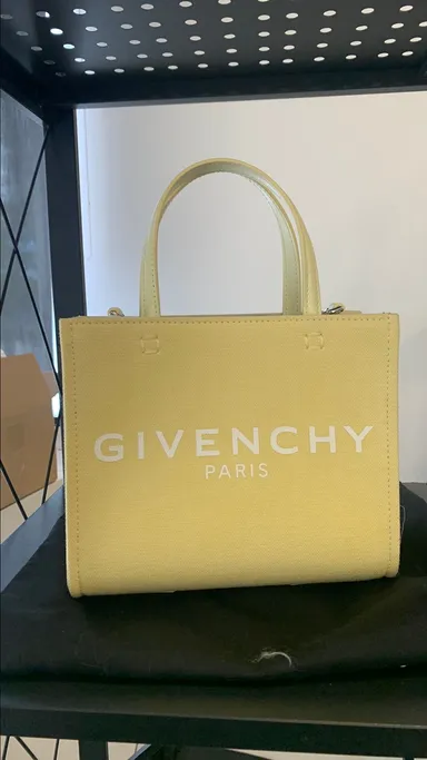 74177 GIvenchy Yellow Canvas Mini G-Tote 2-ways Bag