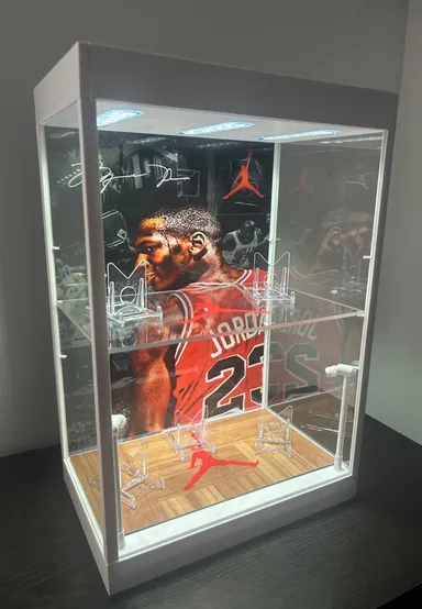 Michael Jordan double tier display case #9