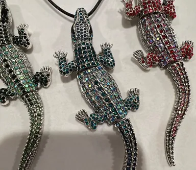 Blue alligator pendant/brooch was $22 NOW $20