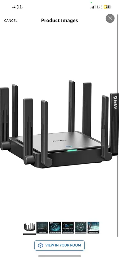 Reyee WiFi 6 Router AX3200 Wireless Internet High Speed Smart Router with 8 Omnidirectional Antennas