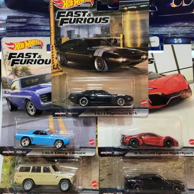 Premium Fast & Furious complete 5 car set.