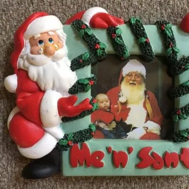 ⭐️House of LLoyd Me & Santa Photo Frame 1998 Christmas Around the World