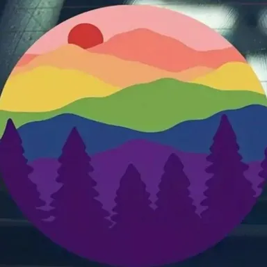Rainbow Pride Landscape Sticker Decal 6", Brand New