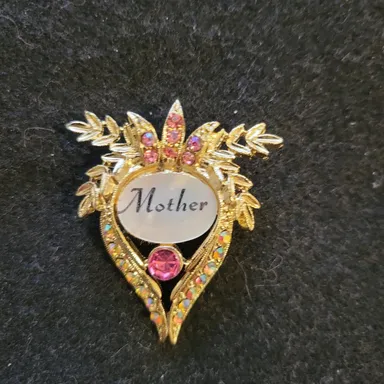 Goldtone & Mother of Pearl Pin