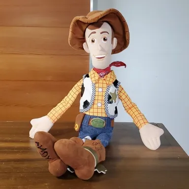 Sheriff Woody 18" Plush Doll Disney Pixar Cowboy Stuffy Toy Story Andy's Toys