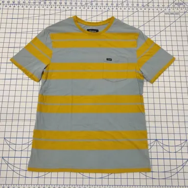 Brixton Short Sleeve Shirt w/ Pocket M Gray/Orange