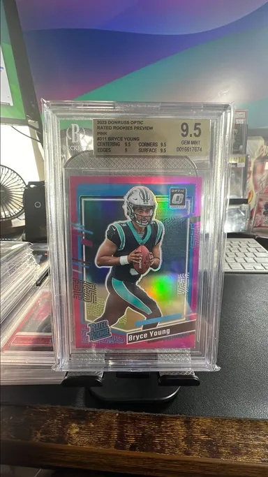 Bryce Young 2023 Donruss Optic Rated Rookie Preview Pink BGS 9.5 - Panthers