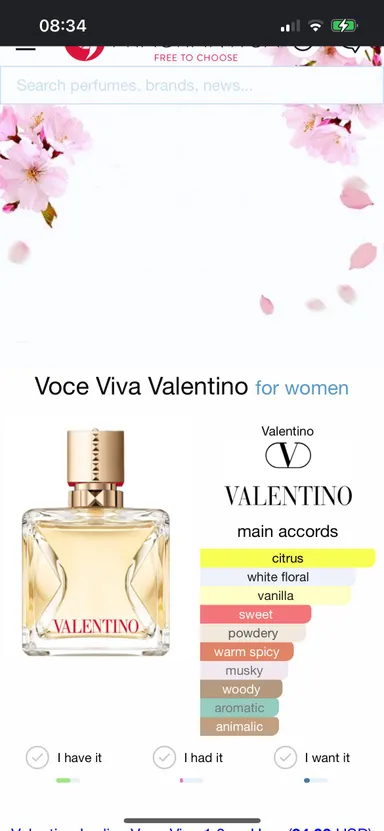 NIB Valentino 2-Piece Voce Viva Eau de Parfum Gift Set