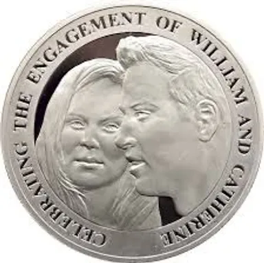 5 Pounds - Elizabeth II Engagement of Prince William and Catherine Middleton; Silver Proof