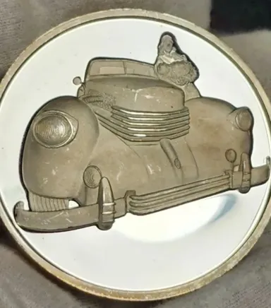 1937 Auburn Automotive Co. Cord 812 Car 2oz Silver .999 Proof Round. RARE!