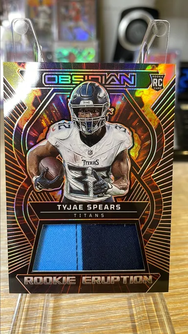 2023 obsidian tyjae spears /49 Tennessee titans rookie eruption