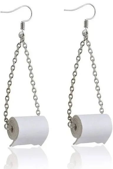 5. Toilet Paper earrings