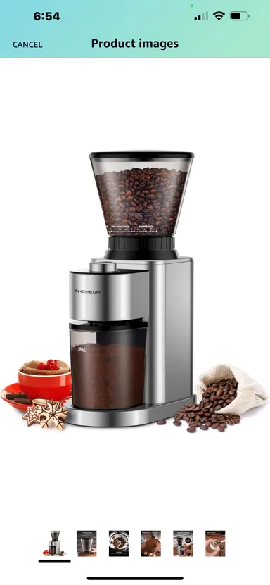 TWOMEOW Conical Burr Coffee Grinder Electric, Anti-static Coffee Bean Grinder with 24 Grind Settings