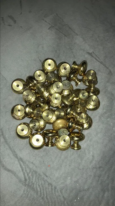 Brass round knobs-vintage-sold separately $1 for 4