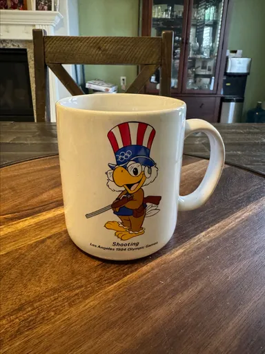 Vintage 1984 LA Olympics shooting coffee mug