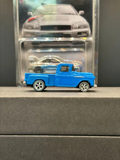 Custom Wheel Swap 1957 Chevy Pickup Cool Blue