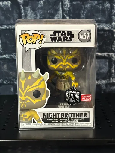 Funko Pop! Star Wars NIGHTBROTHER #457 Game Stop Exclusive NEW with Protector