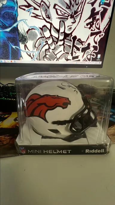 Courtland Sutton autographed mini helmet Denver Broncos