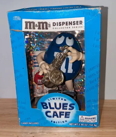 M&Ms Blues Cafe Limited Edition Candy Dispenser Collector Series