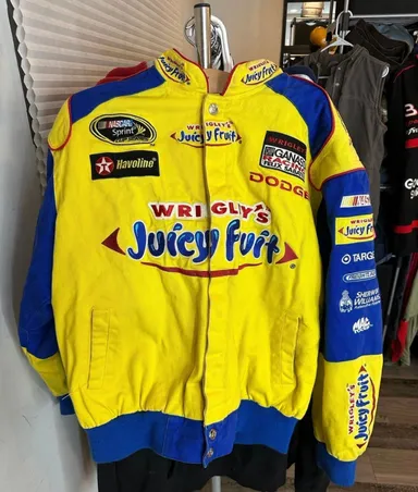 Juan Pablo Montoya #42 Juicy Fruit JH Design NASCAR Racing Jacket SIZE LARGE MAN