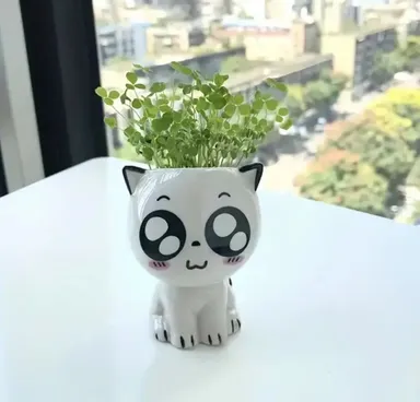 Cute Ceramic Cat Flower Pot
