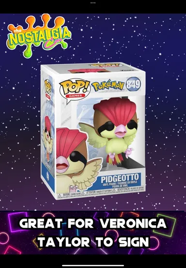 PIDGETTO FUNKO POP SIGNED BY VERONICA TAYLOR