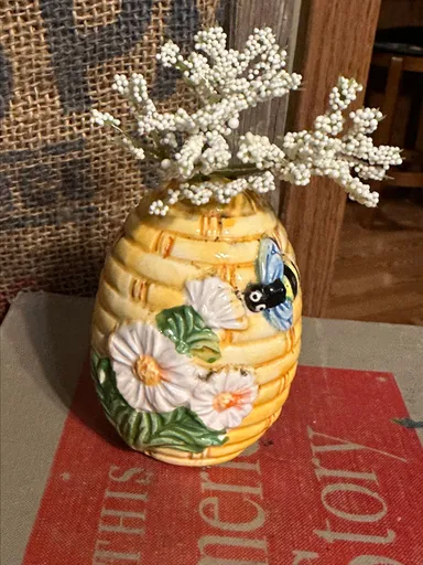 46 Single Beehive Salt Shaker with Floral
