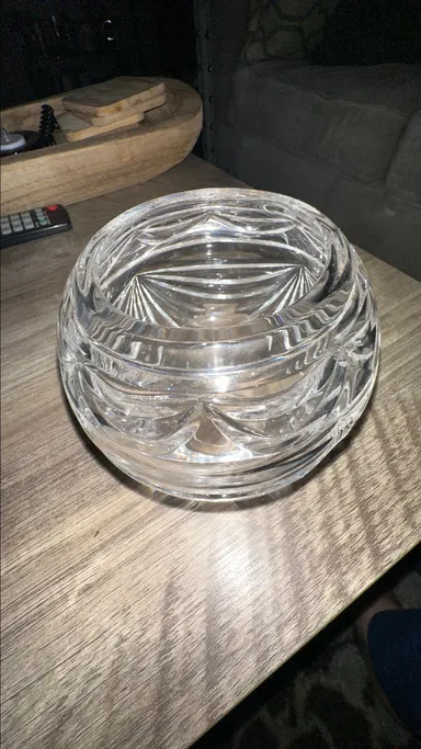 Vintage EAPG Cut Crystal Globe Shaped Bowl