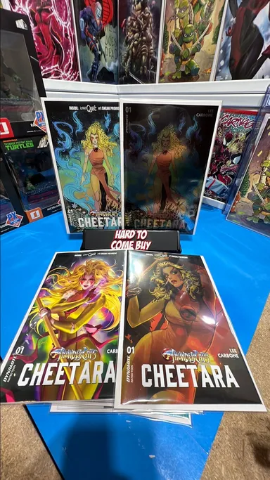 NCBD - Thundercats Cheetara #1 - 4 cover set with foil - Leirix, Lee, Sozomaika