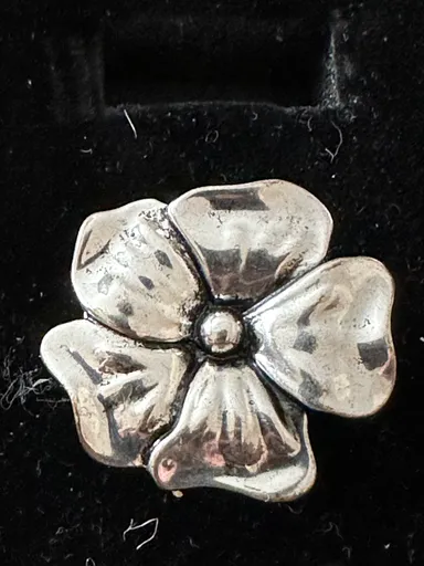 Paparazzi Flower Silver tone stretch ring