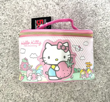Sanrio Hello Kitty 50th Anniversary Makeup Bag - Pink Strawberry