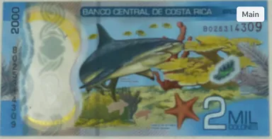 Costa Rica 2018 2000 Colones P-281, UNC SHARK