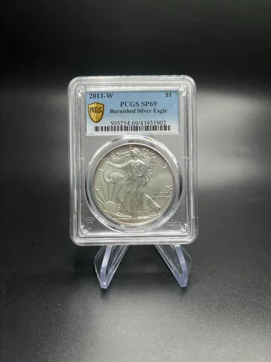 PCGS 2011-W SP69 Burnished Silver Eagle