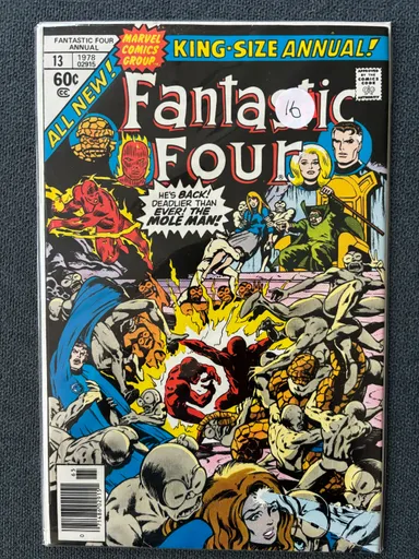 FANTASTIC FOUR ANNUAL #13 1978 BRONZE AGE MARVEL COMIC NEWSSTAND EDITION