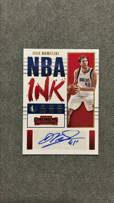 Dirk Nowitzki, 2017-18 Panini Contenders Basketball NBA Ink Auto (01/10)