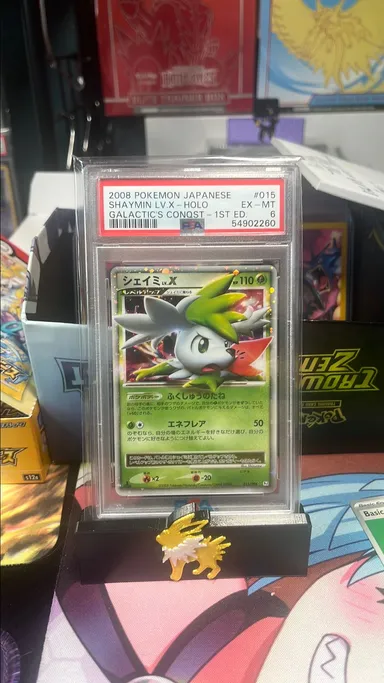 Slab - 2008 Japanese Galactic'S Conquest Shaymin Lv.X-Holo Galactic'S Conqst-1St Ed. PSA EX-MT 6
