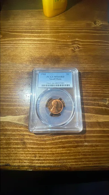 1960 1C Small Date, RD MS66RD PCGS
