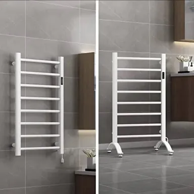 $189.99 (WHITE) 8 Bars Freestanding Towel Warmer with Timer&Temperature Control