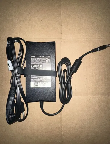 Genuine Dell 130w AC Adapter 7.5mm tip with Power Cord