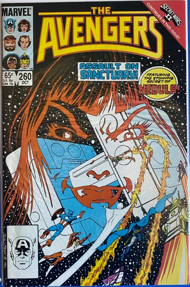 Avengers #260 (Marvel 1985) ~ Origin & 1st Cover Nebula
