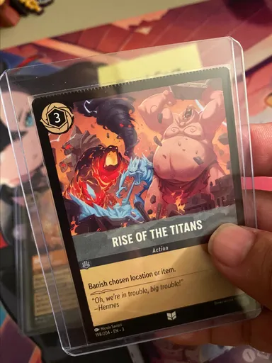 Disney Lorcana Inklands crimped Rise of the Titans card error