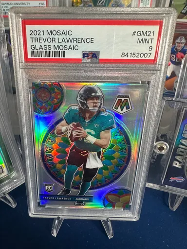 Trevor Lawerence Glass Mosaic Rookie, PSA 9🔥🔥