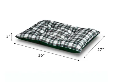 Vibrant Life Medium Tufted Pillow Dog Bed, Tartan Plaid 27" x 36"
